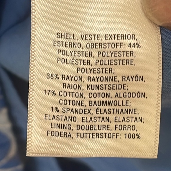 Moulinette Soeurs Anthropologie Blue Floral Fit & Flare Pleated Dress Size 14 - Picture 11 of 12